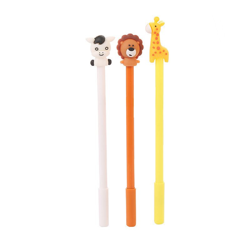 cute creative doll gel pen cartoon student pens for writing letters primary school student school supplies replaceable graphite core ballpoint pen