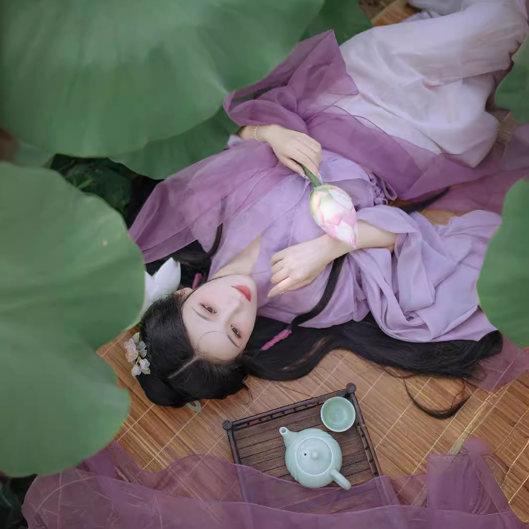 紫色魏晋风北朝汉服古装女2024新款清冷系晋制超仙逸女款-阿里巴巴