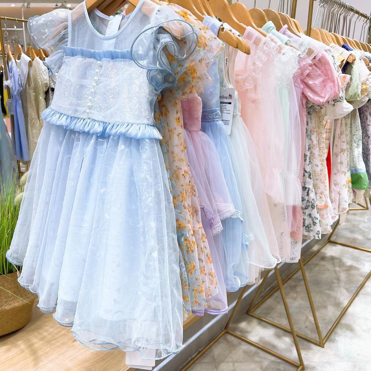 巴拉巴拉爱莎公主裙三三两两3322儿童连衣裙品牌童装裙子尾货批发