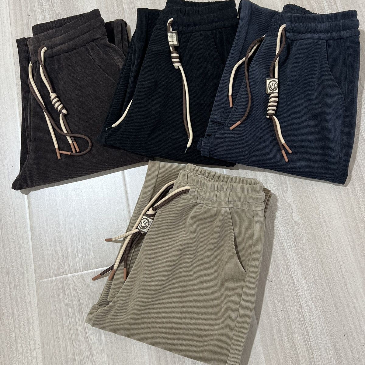 New Kapok Blype Knitted Wide-Leg Pants Women's Spring and Autumn Loose Drooping Mopping Floor Straight Casual Pants Straight-Leg Pants