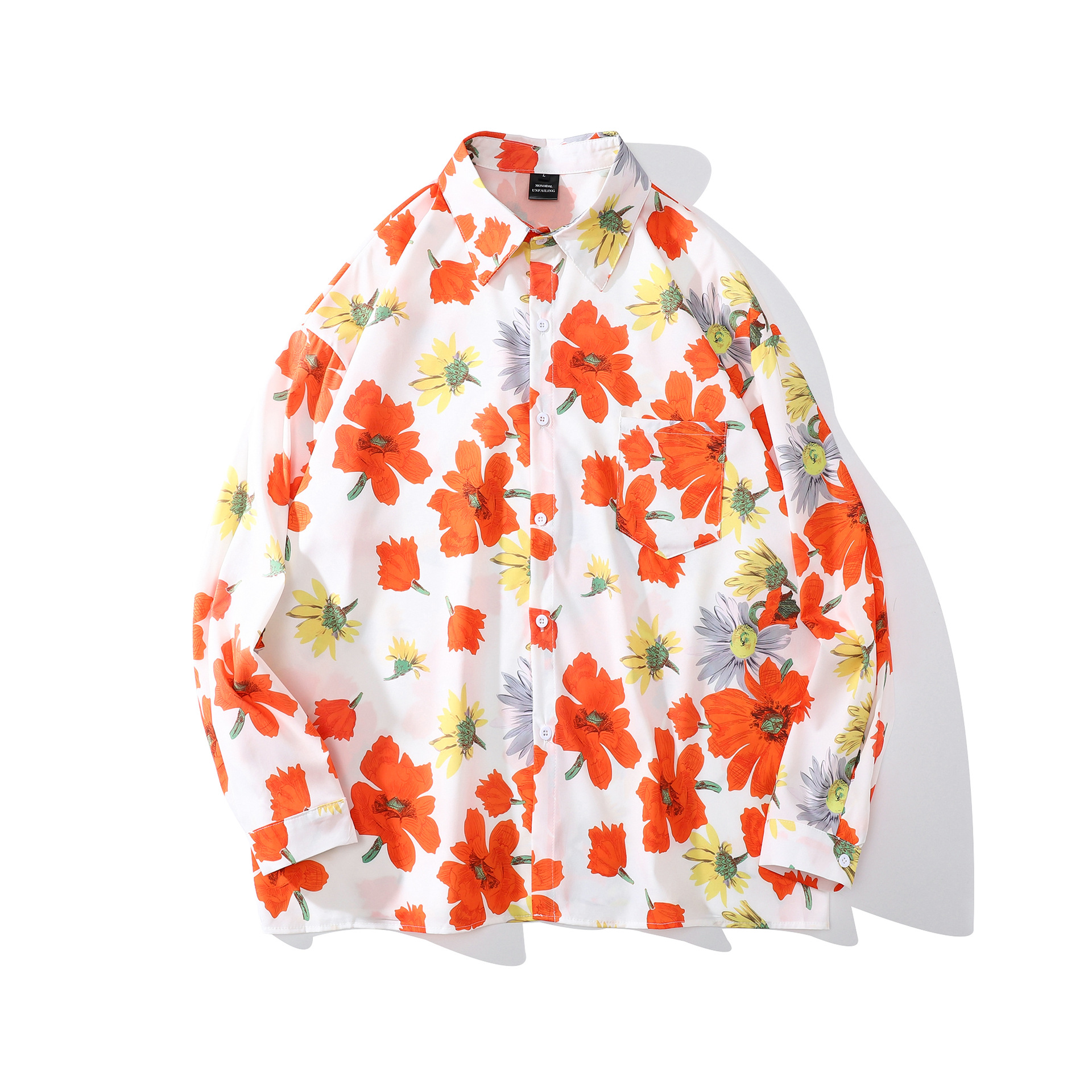 男士花花衬衫图片