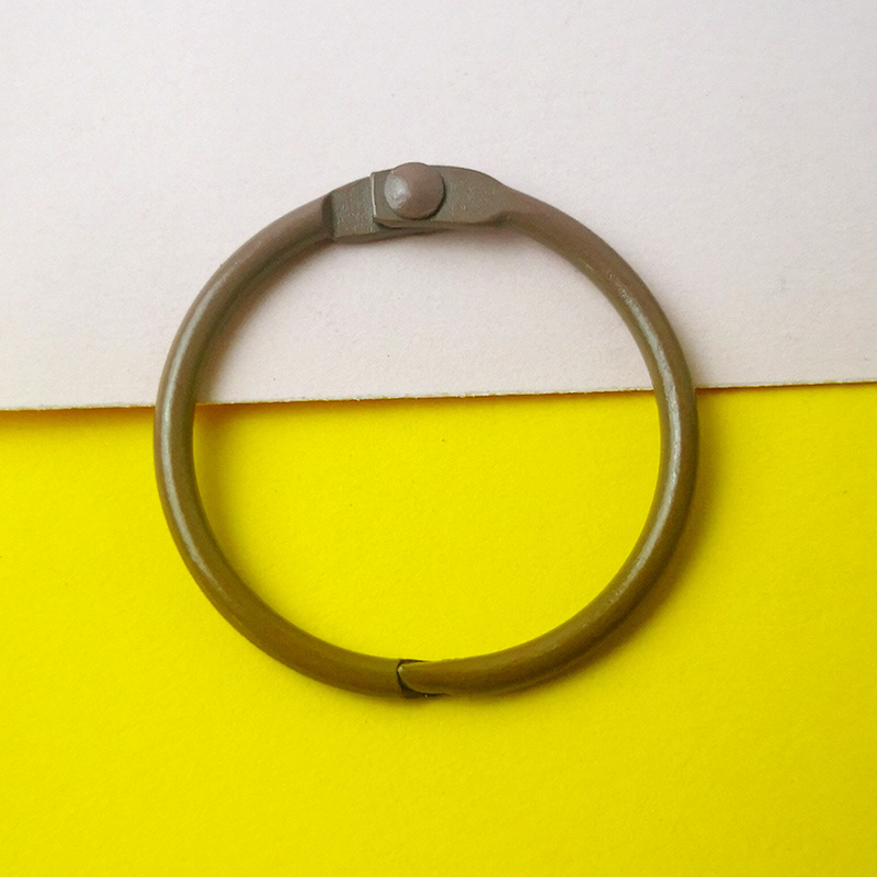 彩色烤漆卡圈书圈金属钥匙圈diy饰品配件活动开口圆环书环连接扣