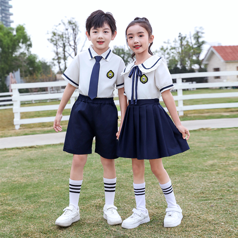 幼儿园园服夏装大班毕业照六一儿童演出服装套装夏季小学生班校服