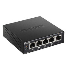 D-Link 友讯 DGS-1005P 5口全千兆非网管钢壳POE供电工程网络分线