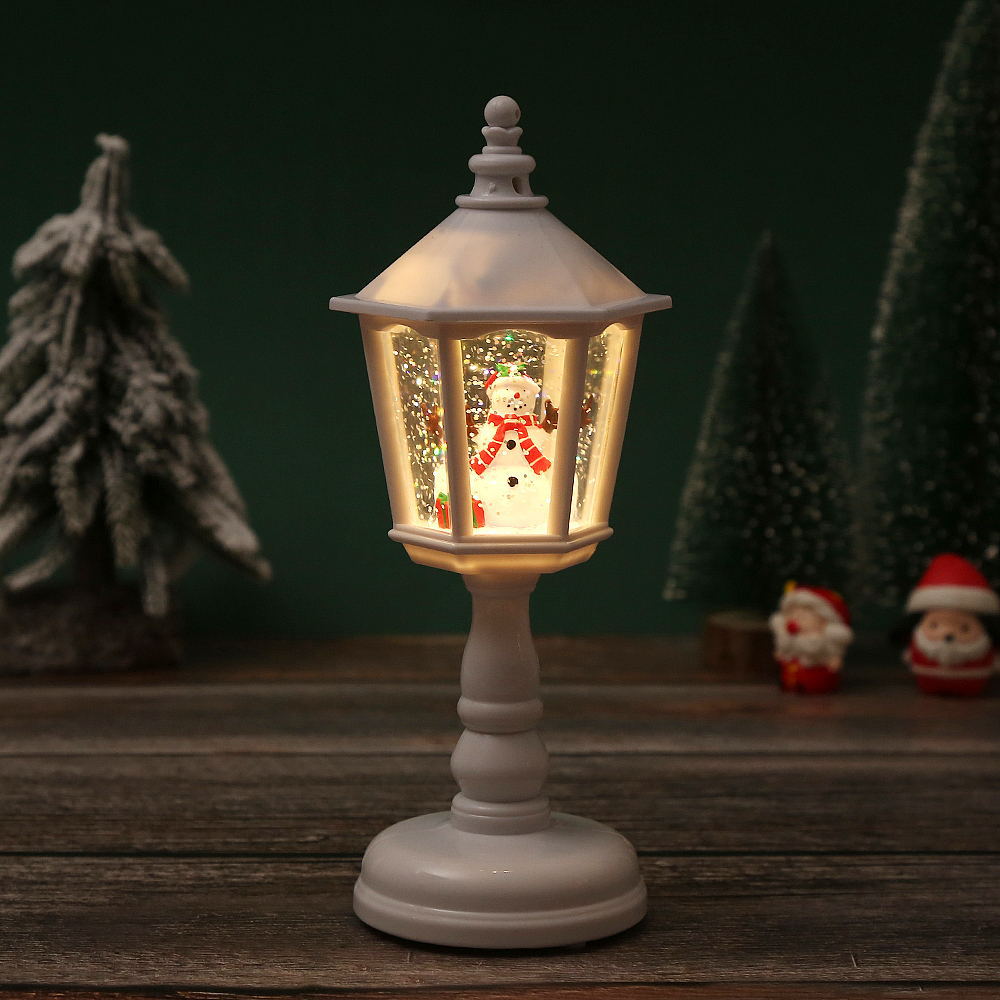 2023 New Christmas Decorations Crystal Ball Luminous Table Lamp with Music Snow Light Christmas Gift Christmas Table