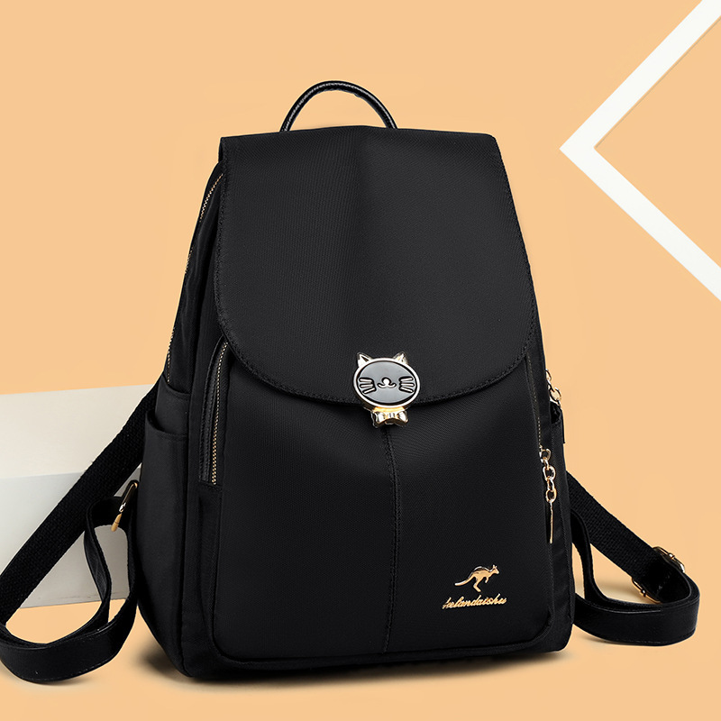 境外百搭双肩包女2023新款大容量时尚高档旅游书包牛津布直播爆款