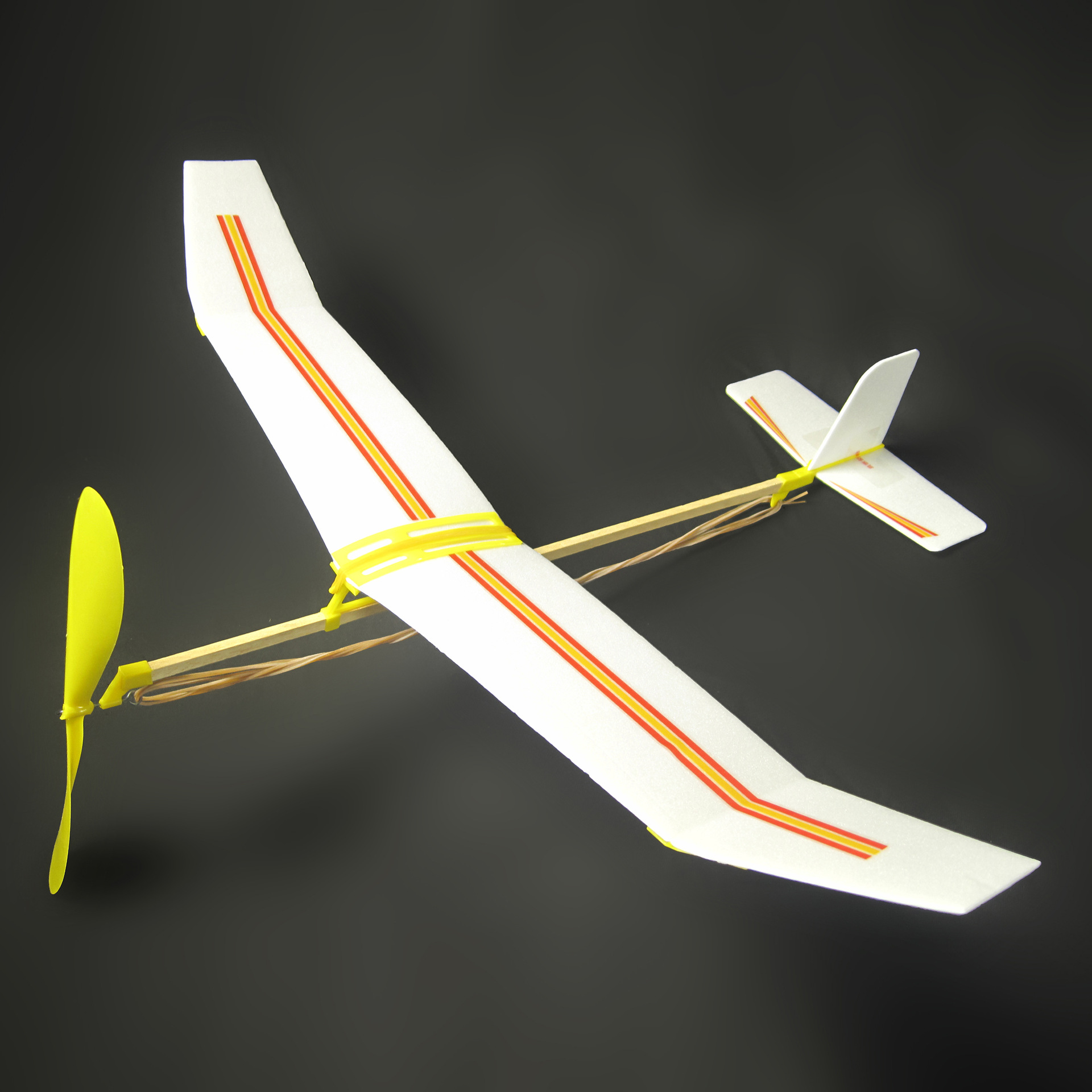 飞驰橡筋动力飞机航空研学飞机模型拼装航模天驰比赛组装飞机模型