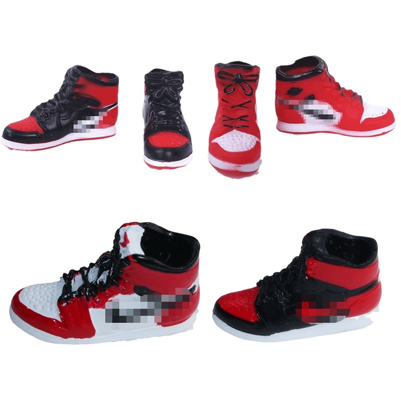 aj红白篮球鞋迷你模型 男孩生日蛋糕装饰摆件烘焙配件-阿里巴巴