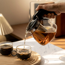 玻璃多泡茶壶多规格单壶套装茶吧机保温可用滤网茶水分离养生茶具