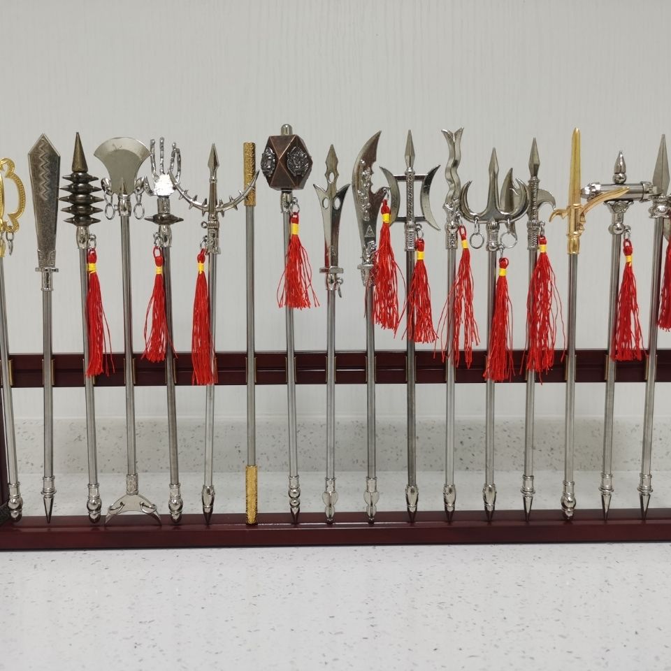 三国演义冷兵器模型摆件古代十八般兵器有兵器架