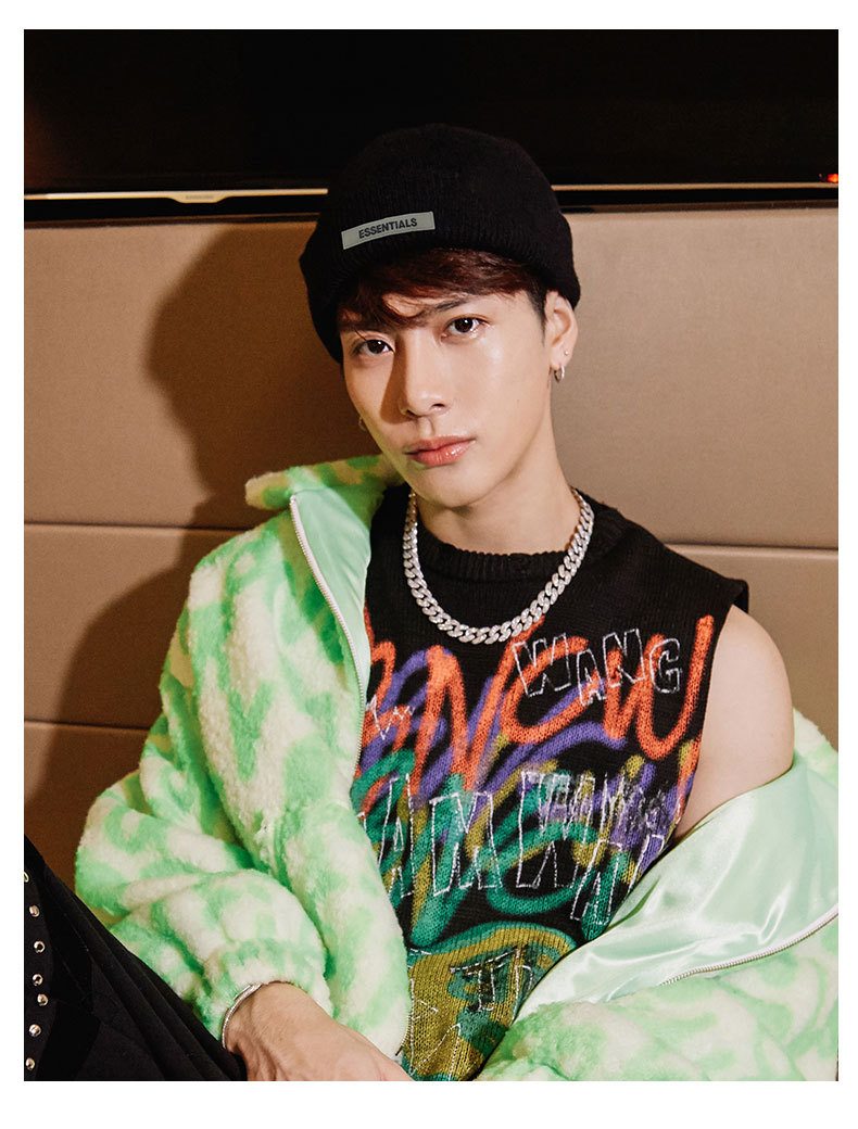 王嘉尔毛线帽男士春秋潮流胶章长标ess大头围针织帽冬瓜皮冷帽女