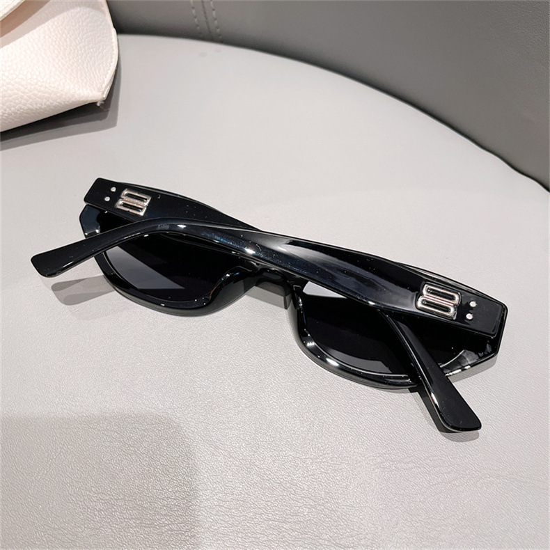 猫眼墨镜女偏光新款高级感潮窄框太阳镜男防晒防紫外线rococ眼镜