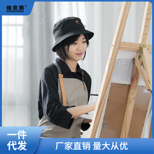 日式咖啡店画画围裙女美术生专用罩衣大人防水油画室绘画老师