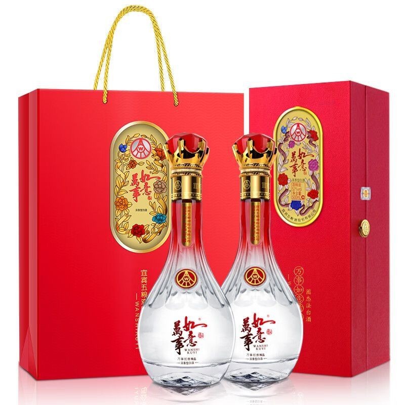 液万事如意精品 52度浓香型白酒500ml 6瓶婚宴招待原厂正品-阿里巴巴