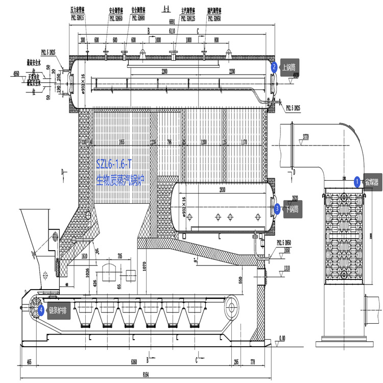 链条锅炉内部结构图解图片