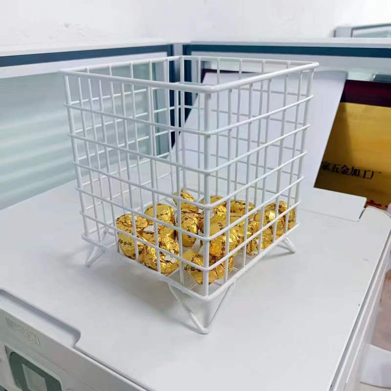 Nordic Ins Desktop Toys Wrought Iron Storage Basket Note Sundries Storage Box Coffee Capsule Concentrated Solution Storage Basket