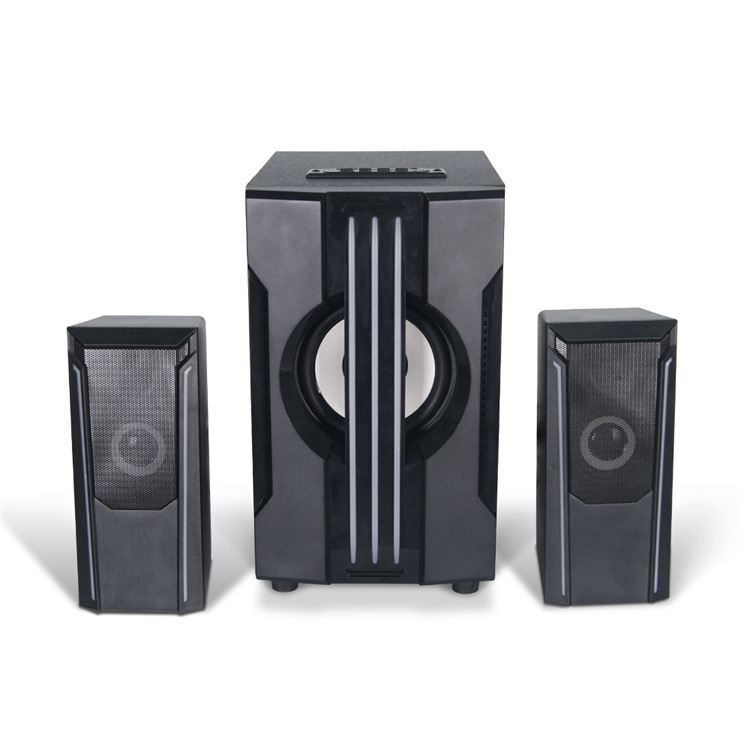 1木箱组合音响台式电脑桌面音响rgb发光低音炮电竞音响