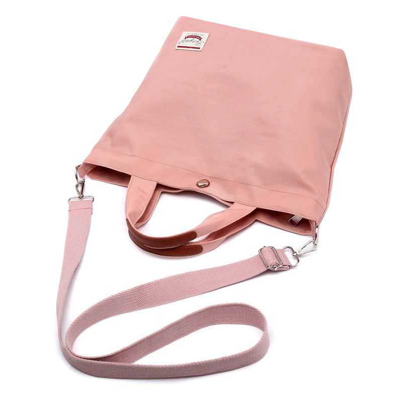 女士手提牛津布包新款尼龙女包斜跨包单肩包帆布包大容量单色包女