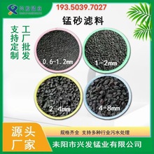 现货现发  各类水处理除锰除铁天然锰砂 2-4mm 规格可预订 锰砂滤