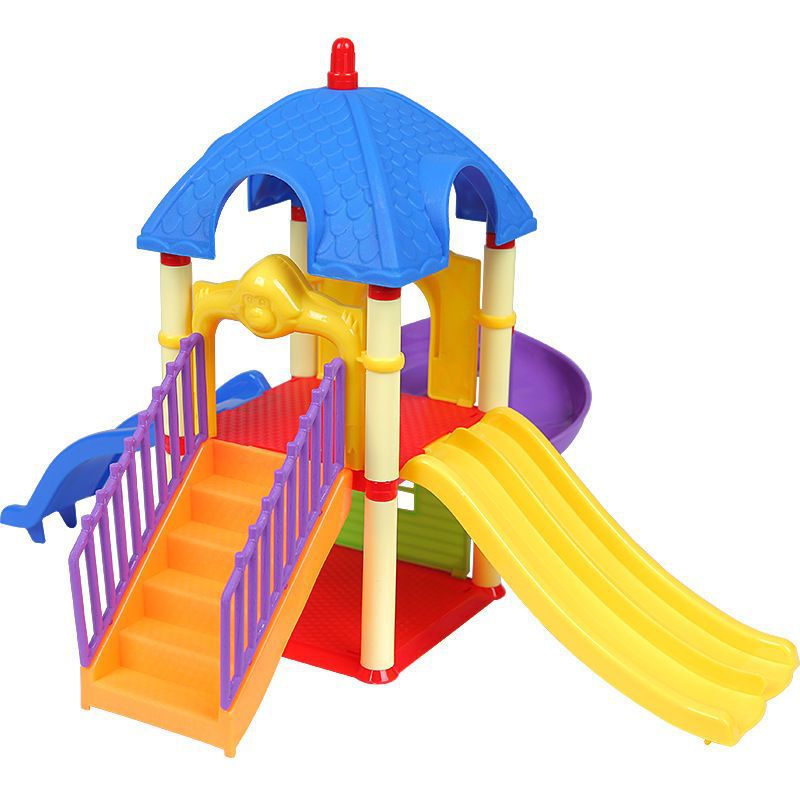 滑梯儿童游乐园拼装积木玩具套装过家家别墅男女孩礼物4到6岁批发