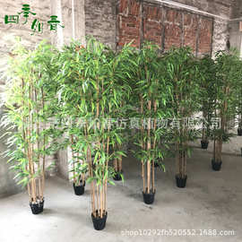 人造仿真竹子 室内软装盆景竹 庭院装饰假竹盆栽