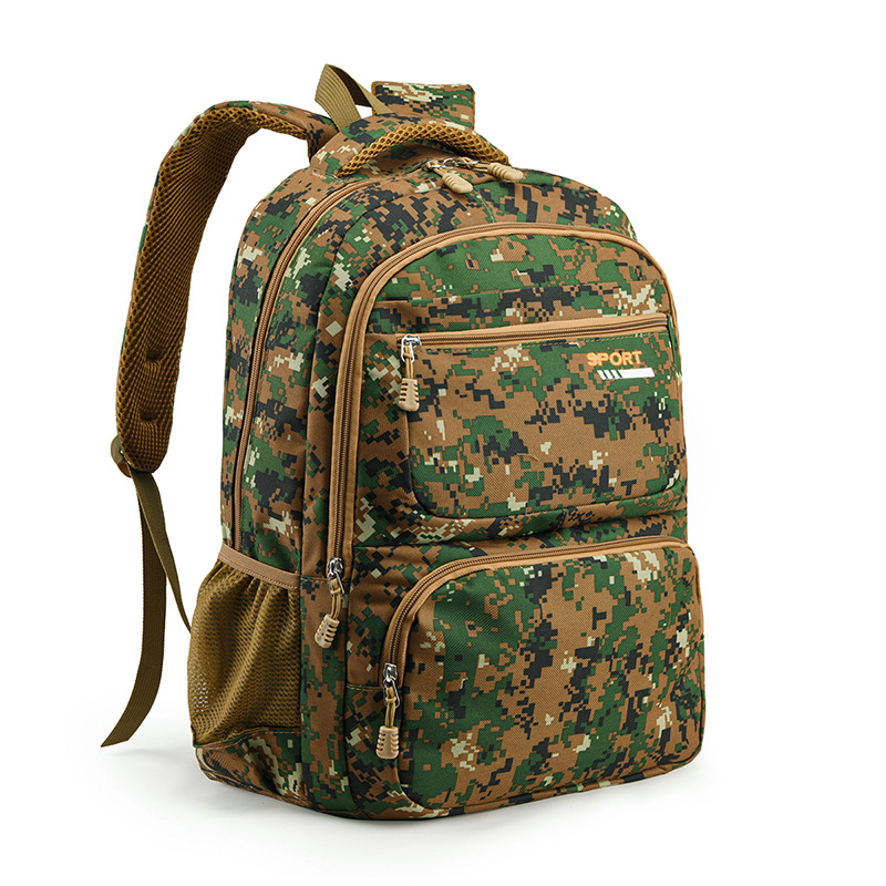 Cross-Border Foreign Trade Backpack Fashionable Student Schoolbag Travel Backpack Korean Style Men's and Women's Camouflage Casual Computer Bag