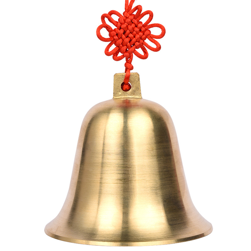 摆件铜铃铛纯铜钟摆件铜铃黄铜门口大小号门对门响声家居风铃挂件