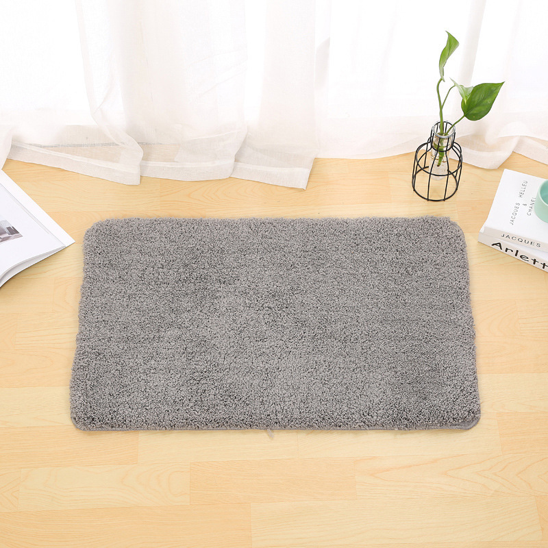 Customized Cross-Border Microfiber Bathroom Kitchen Bathroom Doorway Entrance Mat High Plush Thick Non-Slip Mat Absorbent