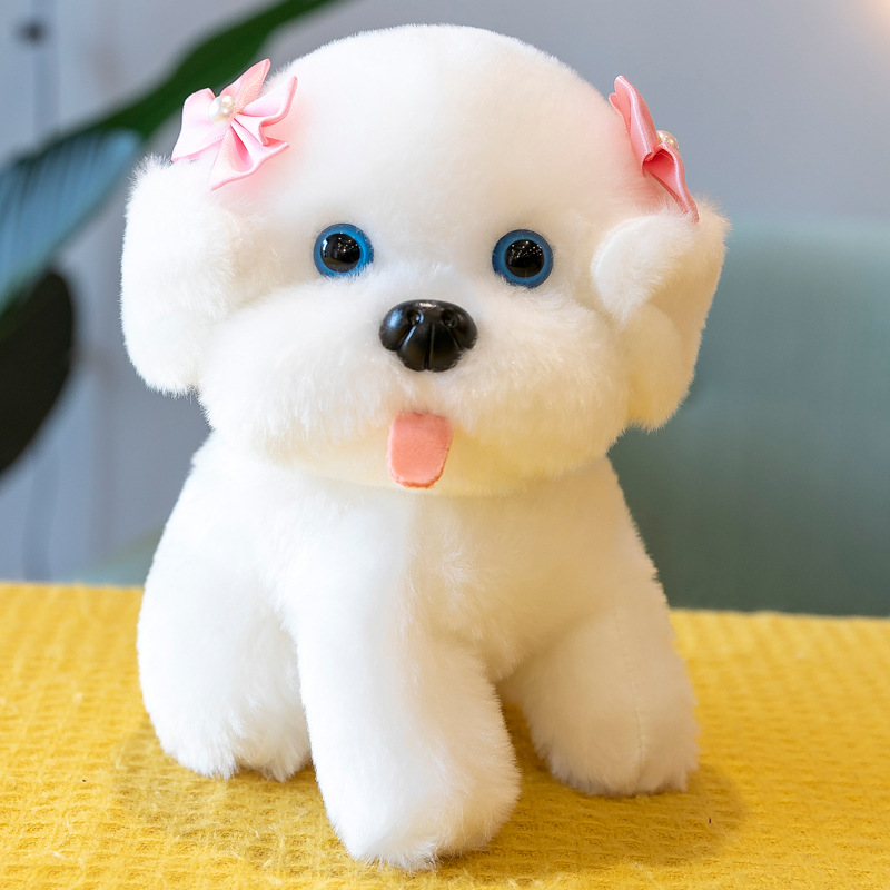 新款茶杯犬毛绒玩具可爱仿真泰迪狗公仔玩偶抓机娃娃商场礼品批发