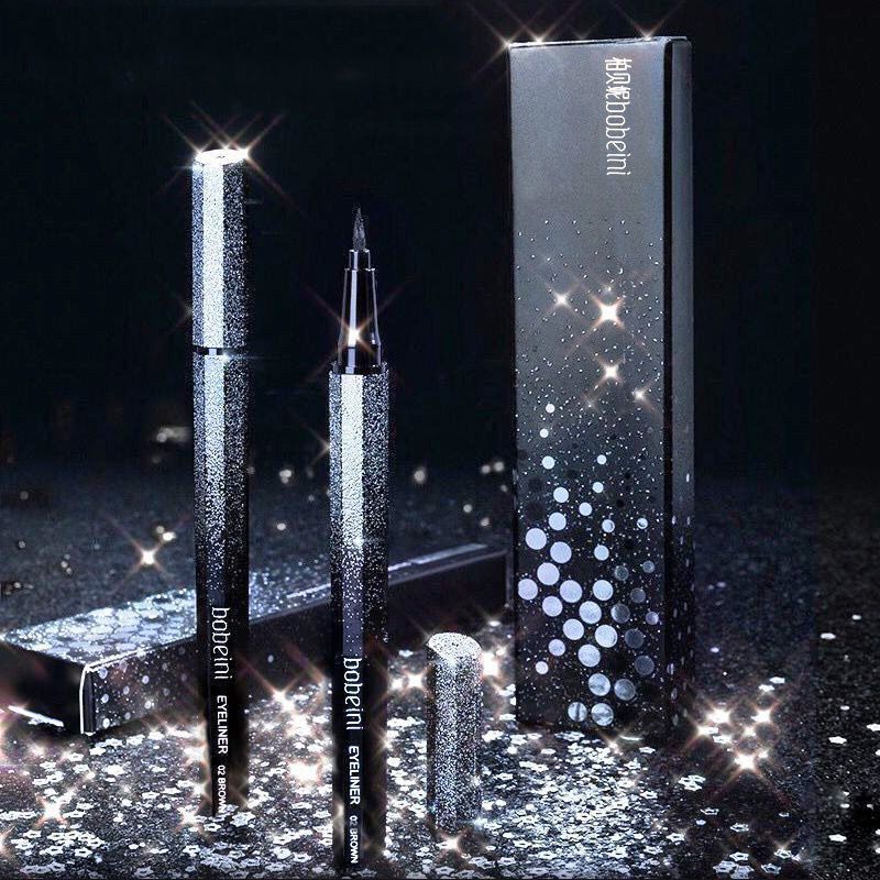 Baibeini Starry Sky Eyeliner Internet Celebrity Same Style Pen Anti-Dizzy Sweat-Proof Long-Term Not Smudge Novice Liquid Eyeliner Foreign Trade