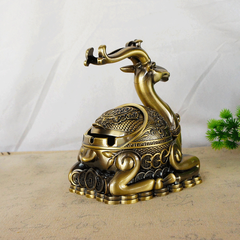 Shenlu Ashtray Metal Alloy Workmanship Genuine Factory Wholesale Decoration Ornaments Home Desktop Home Crafts