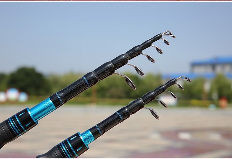 fishing rod便携伸缩碳素路亚竿 1.8 2.7米3.6米m调振出式路亚杆