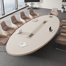 轻奢烤漆会议桌长桌现代简约大型会议室商务开会办公桌椅组合