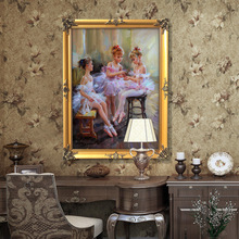 世界名油画人物装饰画康斯坦丁拉祖莫夫美式印象芭蕾舞挂画儿童房