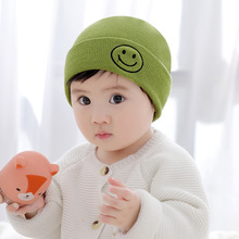 婴儿帽子0-3-6-12个月男女宝宝帽毛线套帽保暖围脖新生儿帽子秋冬
