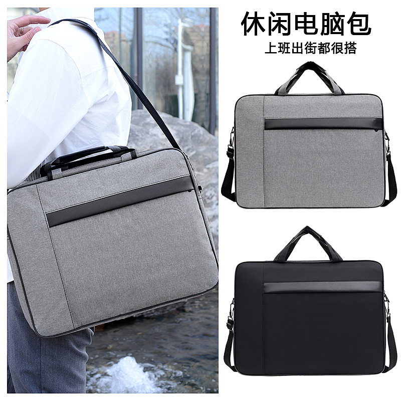 Cross-Border Notebook Bag Handbag Shoulder Crossbody Briefcase Computer Bag Custom Business Ipad Storage Bag Simple