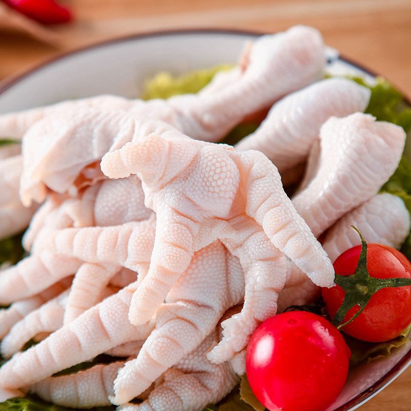 新鲜无骨鸡爪生冷冻鸡爪子生鲜鸡脚泡椒凤爪小零食商用脱骨鸡爪子