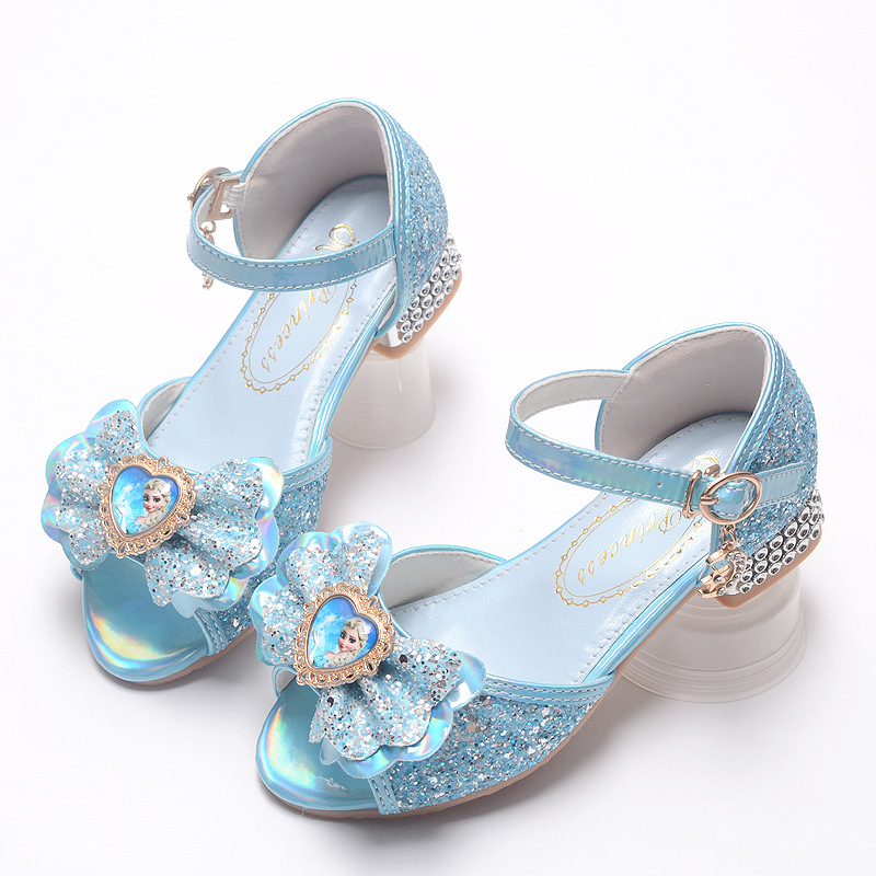 女童凉鞋公主鞋夏季新款童鞋儿童高跟鞋洋气小女孩水晶鞋厂家直销