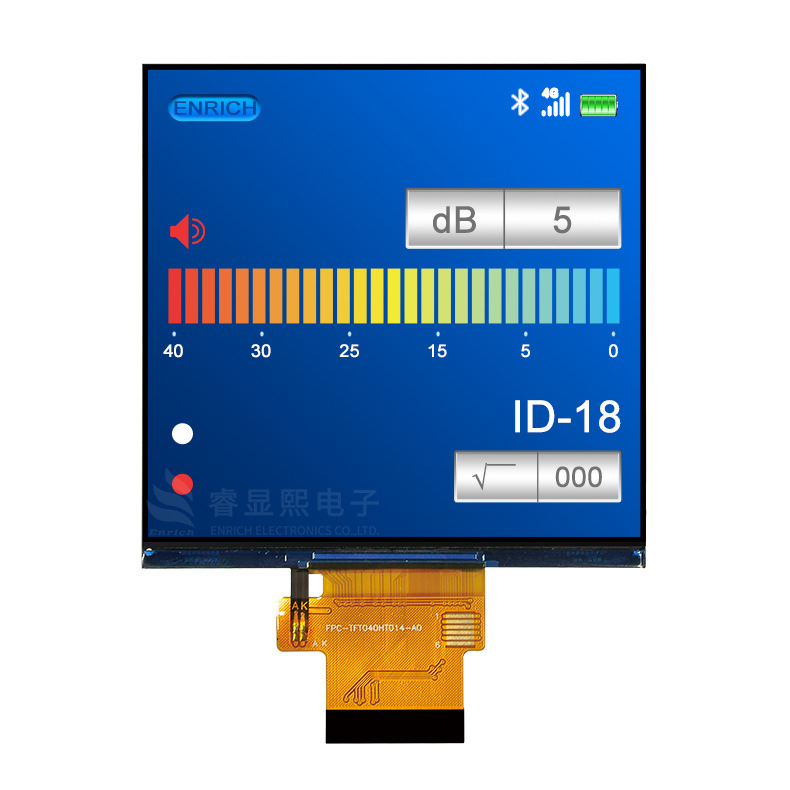 睿显熙液晶屏3.95寸彩屏模组480x480高清分辨率触摸定制FPC液晶屏