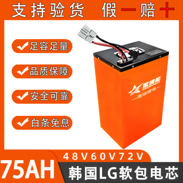 三元锂电池48v60v72v-75ah外卖跑腿小牛九号电动车电瓶