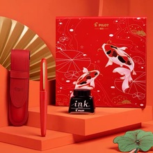 日本PILOT百乐88G钢笔红色新年限定如意锦鲤礼盒送礼学生书法钢笔