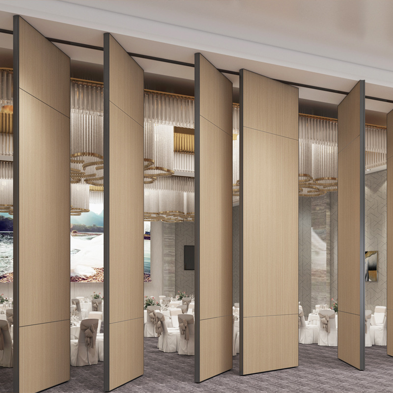 活动隔断墙饭店包厢酒店展厅推拉办公室隔音铝合金折叠门移动屏风