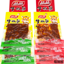 品品牛板筋12g*60包四川成都麻辣烧烤味牛肉干辣条零食小吃小包装