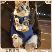 宠物外出便捷猫包双肩背包透气旅行胸前四脚背包溜猫袋小型犬狗包