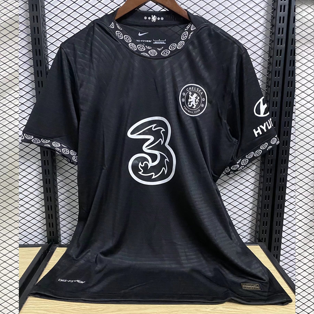 22-23赛季切尔西客场球衣短袖成人黑色足球服泰版单件