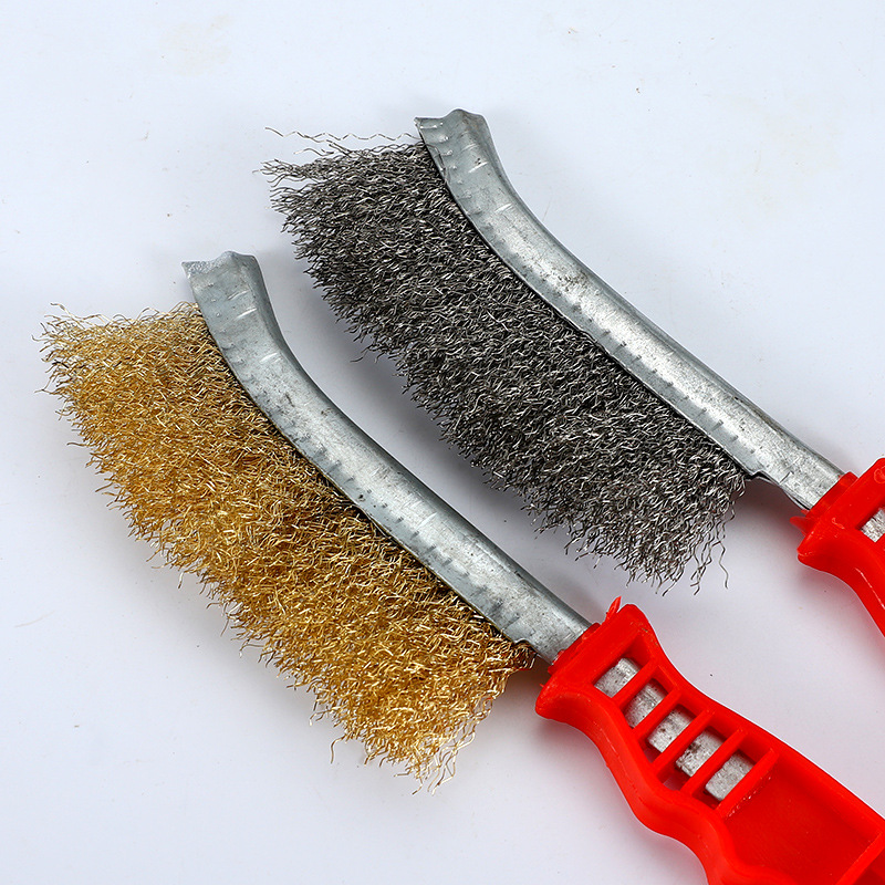 钢丝刷除锈文玩清洁铁刷子烧烤炉工业铜丝小刷子长柄厨房不锈钢刀