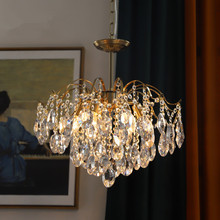 浪漫水晶客厅吊灯法式美式复古卧室餐厅客厅衣帽间灯护眼轻奢灯具