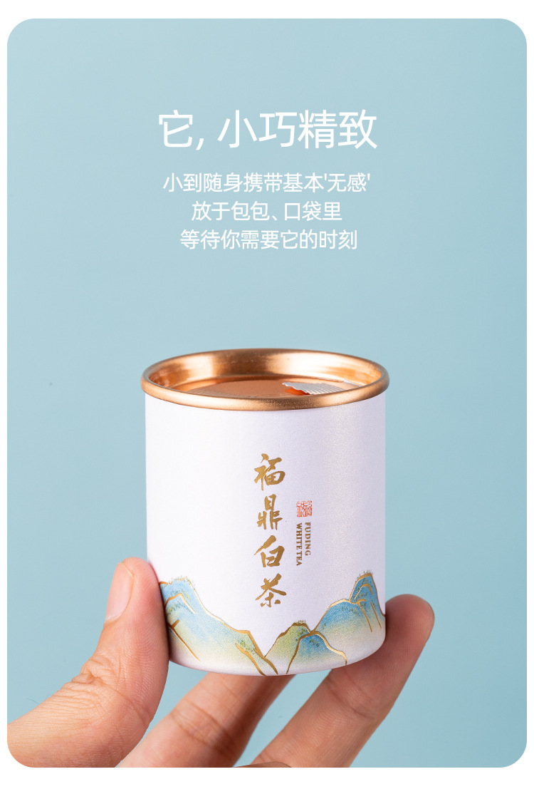 白毫银针福鼎白茶白牡丹寿眉老白茶小罐茶空罐子茶叶包装盒礼盒5g
