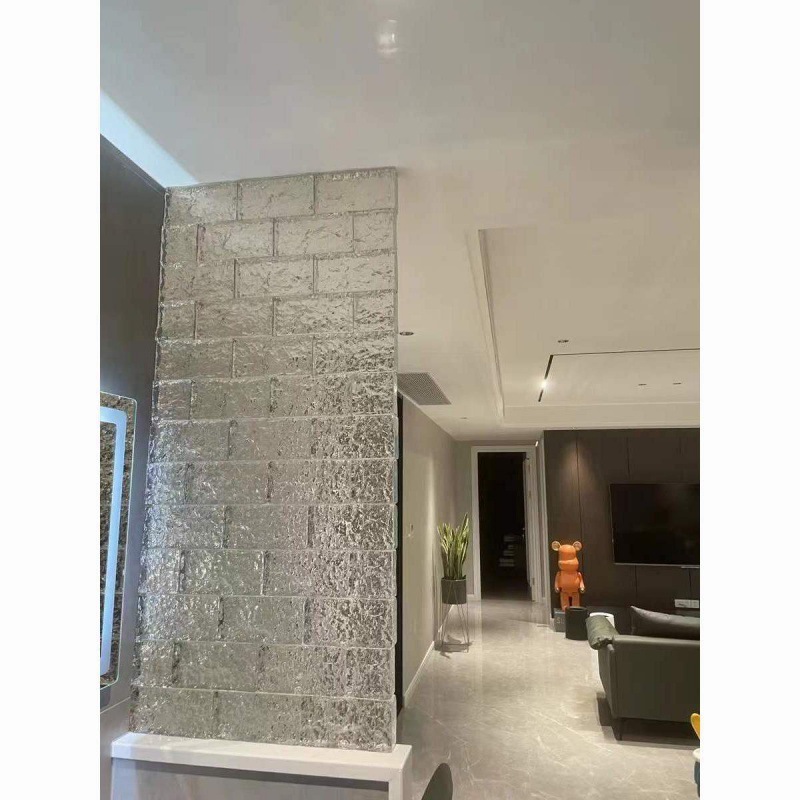 亚克力砖水晶玻璃砖隔断透明方形酒店餐厅隔断墙透光幕墙背景墙