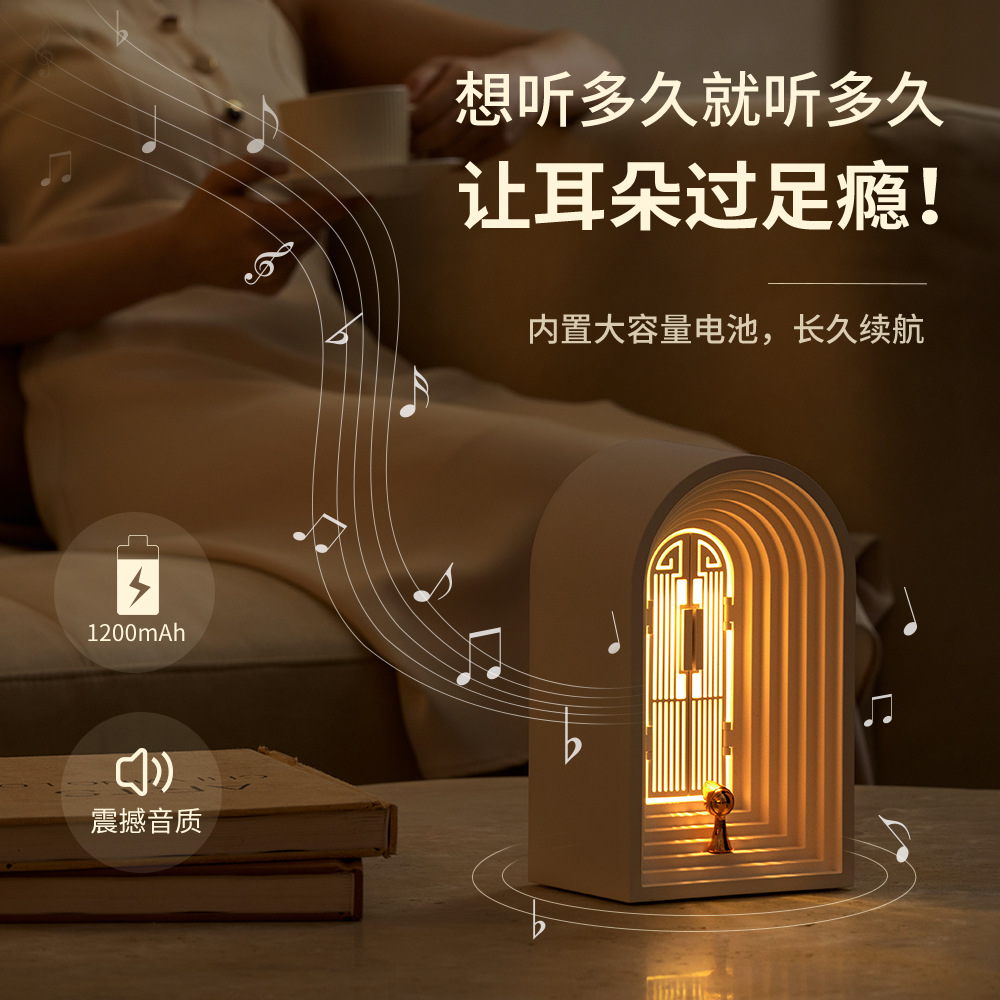 Creative Small Night Lamp Decoration Internet Celebrity Bedroom Nordic Ambience Light Gift Bluetooth Charging Night Light Wholesale Eye Protection Table Lamp